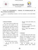 MANUAL DE NORMALIZAÇÃO DE RELATÓRIOS ACADÊMICOS