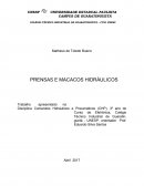 AS PRENSAS E MACACOS HIDRÁULICOS