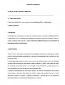 A democracia deliberativa como mecanismo de participação política em Moçambique.