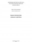 TRABALHO PROCESSO PENAL JURISDIÇÃO E COMPETÊNCIA