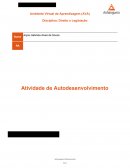 TRABALHO DE AUTODESENVOLVIMENTO DIREITO E LEGISLAÇÃO