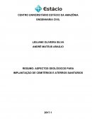 ASPECTOS GEOLÓGICOS PARA IMPLANTAÇÃO DE CEMITÉRIOS E ATERROS SANITÁRIOS
