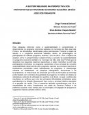 A SUSTENTABILIDADE NA PERSPECTIVA DOS PARTICIPANTES DO PROGRAMA ECONOMIA SOLIDÁRIA EM SÃO JOSÉ DOS PINHAIS/PR