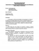 Calibração de Instrumentação Analítica para Medição de Volume, Massa e Temperatura.