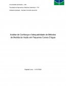 Análise de Confiança e Adequabilidade de Métodos de Medida da Vazão em Pequenos Cursos D’água