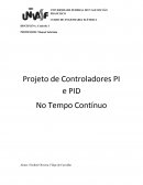 Projeto de um sistema de controle PI E PID pela técnica de análise do lugar das raízes