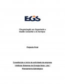 Project Final Constituição e Início de Atividade da Empresa “ArtSolar Sistemas de Energia Solar, Lda.”