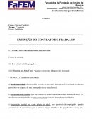 MODELO EXTINÇÃO DO CONTRATO DE TRABALHO