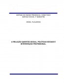 A RELAÇÃO QUESTÃO SOCIAL, POLÍTICAS SOCIAIS E INTERVENÇÃO PROFISSIONAL.