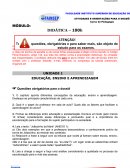 ATIVIDADES E ORIENTAÇÕES PARA O DOSSIÊ