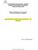 Didática da Alfabetização e do Letramento História da Educação e da Pedagogia