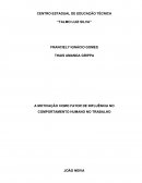 A MOTIVAÇÃO COMO FATOR DE INFLUÊNCIA NO COMPORTAMENTO HUMANO NO TRABALHO