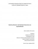 Desafio profissional: administração financeira de um empreendimento