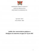 Análise das características químicas e biológicas de amostras de água de Viçosa-MG