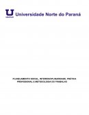 PLANEJAMENTO SOCIAL, INTERDISCIPLINARIDADE, PRÁTICA PROFISSIONAL E METODOLOGIA DO TRABALHO