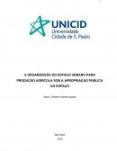 A ORGANIZAÇÃO DO ESPAÇO URBANO PARA PRODUÇÃO AGRÍCOLA SOB A APROPRIAÇÃO PÚBLICA DO ESPAÇO