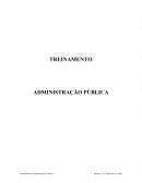 TREINAMENTO ADMINISTRAÇÃO PÚBLICA