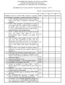 CRITÉRIOS DE AVALIAÇÃO DO 4º TRABALHO PARCIAL