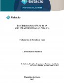 Trabalho da Disciplina Organizações Publicas e Legislação