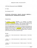 NOTIFICAÇÃO EXTRAJUDICIAL ASSUNTO: RELAÇÃO COMERCIAL – CHEQUE DEVOLVIDO – INADIMPLÊNCIA DO DEVEDOR.