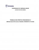 TRABALHO DE PRÁTICA PEDAGÓGICA II MINHAS SALAS DE AULAS, PASSADO, PRESENTE E FUTURO!