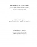 TRABALHO: RESISTÊNCIA À COMPRESSÃO DO CIMENTO