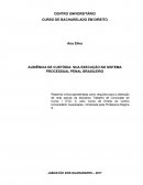 AUDIÊNCIA DE CUSTÓDIA: SUA EXECUÇÃO NO SISTEMA PROCESSUAL PENAL BRASILEIRO