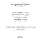 Determinação fluorimetrica do quinino