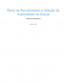 Plano de Recrutamento e Seleção da Automóbiles na Rússia