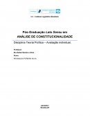 Disciplina Teoria Política – Avaliação individual.