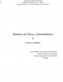 Optica e termodinamica UFU, relatorio lentes e espelhos