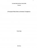 A Percepção Publica sobre os alimentos geneticamente modificados