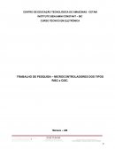 OS MICROCONTROLADORES DOS TIPOS RISC e CISC