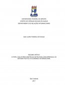 [pic 1] UNIVERSIDADE FEDERAL DE SERGIPE CENTRO DE CIÊNCIAS SOCIAIS APLICADAS DEPARTAMENTO DE RELAÇÕES INTERNACIONAIS ANA CLARA FONSECA DE SOUZA RESUMO CRÍTICO O PAPEL DOS ATORES DENTRO DA ESTRUTURA CONCORRENCIAL DO SISTEMA POLÍTICO E ECONÔMICO INTER