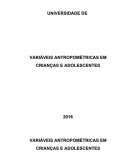 VARIÁVEIS ANTROPOMÉTRICAS EM CRIANÇAS E ADOLESCENTES