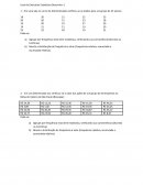 Lista de exercícios Estatística descritiva