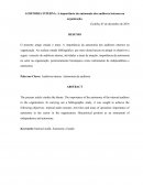 AUDITORIA INTERNA: A importância da autonomia dos auditores internos na organização.