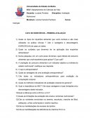 Lista de revisão, Avaliação Nutricional