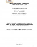 Desafio Profissional: Educação Inclusiva, Didática do Ensino de Ciências, Didática do Ensino de Matemática e Educação em Ambientes não Escolares.