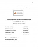 Projeto Interdisciplinar Aplicado aos Cursos Superiores de Tecnologia (PROINTER III) Gestão de Recursos Humanos