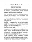 CONFERÊNCIA INTERNACIONAL SOBRE CUIDADOS PRIMÁRIOS DE SAÚDE