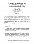 O Impacto da Flexibilização das Leis Trabalhistas Sobre as Condições de Trabalho da Mulher