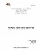 A INICIAÇÃO AO PROJETO CIENTÍFICO