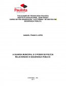 A GUARDA MUNICIPAL E O PODER DE POLÍCIA RELACIONADO À SEGURANÇA PÚBLICA