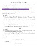 ATOS ADMINISTRATIVOS EM ESPÉCIE