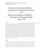 Analise e Gestão de Resíduos no Município de Bom Sucesso - PR