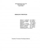 Disciplina: Processos Psicológicos Básicos