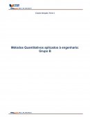 Os Métodos Quantitativos aplicados à engenharia