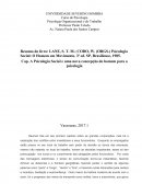 A Psicologia Social e uma nova concepção do homem para a psicologia