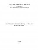 A COMPETÊNCIA MATERIAL NA JUSTIÇA DO TRABALHO E A EMENDA 45/2004.